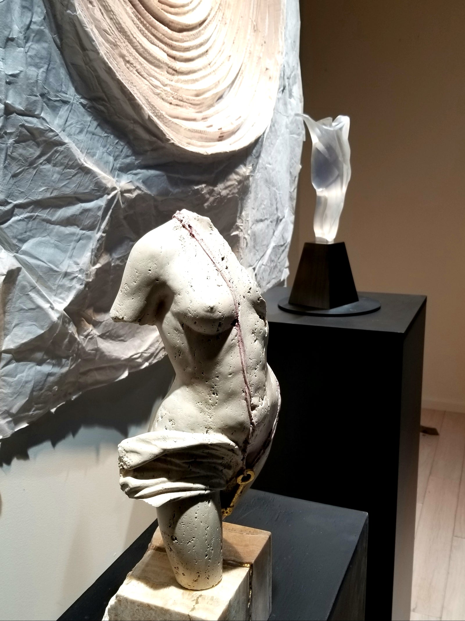 Sogno di Pace. Travertine Marble Sculpture. Price by request.