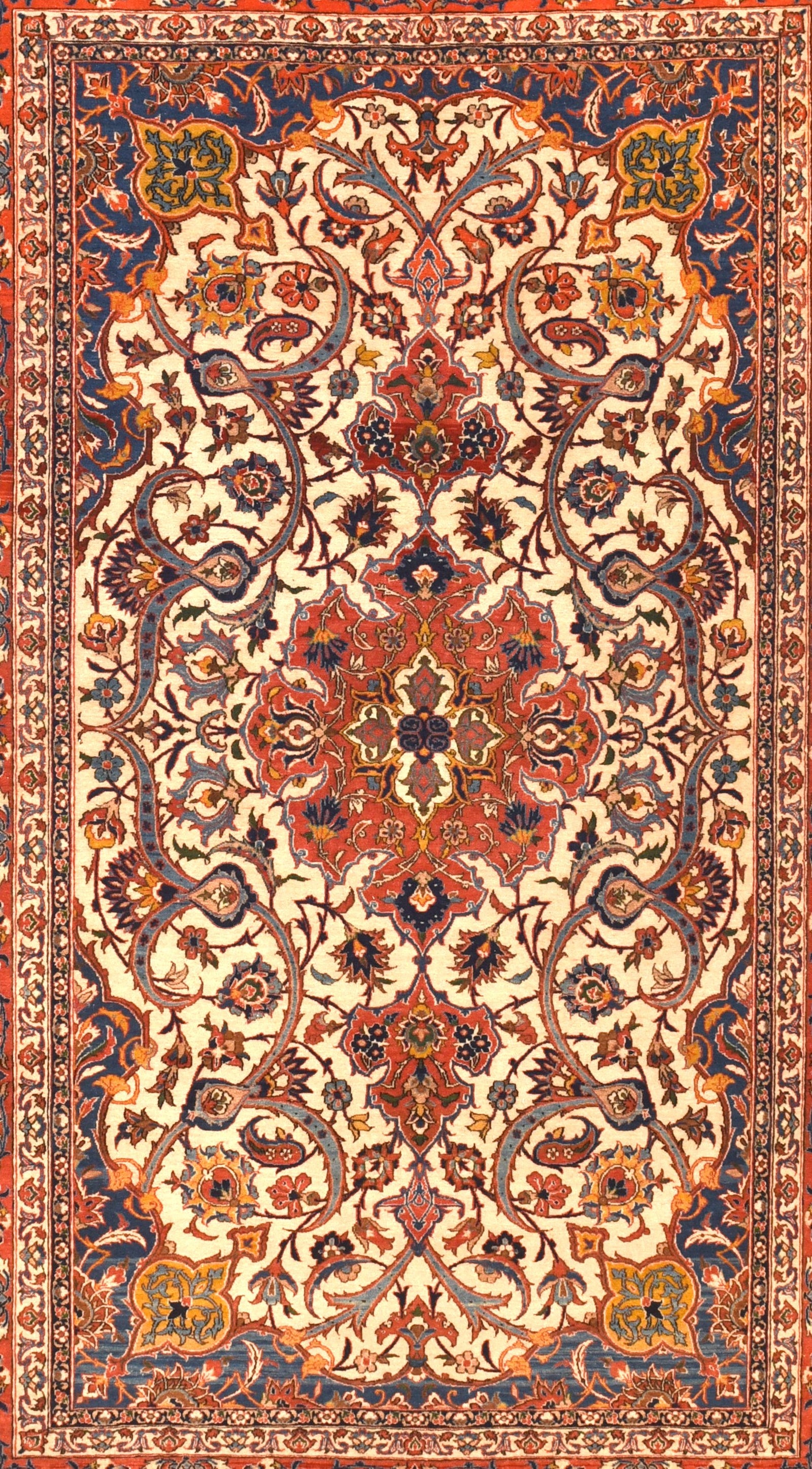 Antique Persian Isfahan Rug