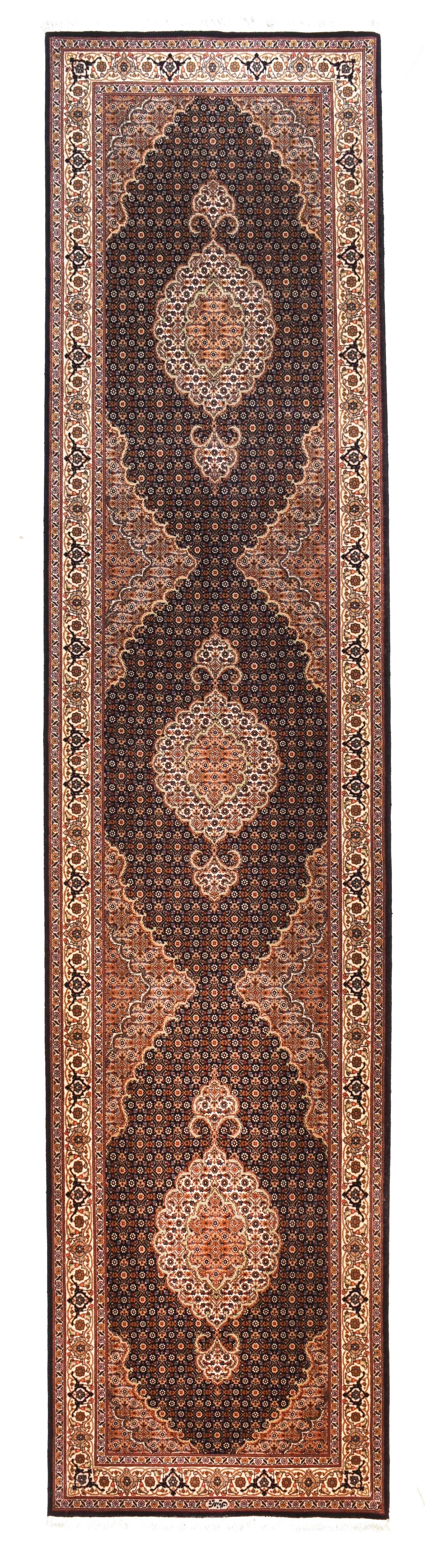 Excellent Brown Persian Tabriz Mahi Area Rug