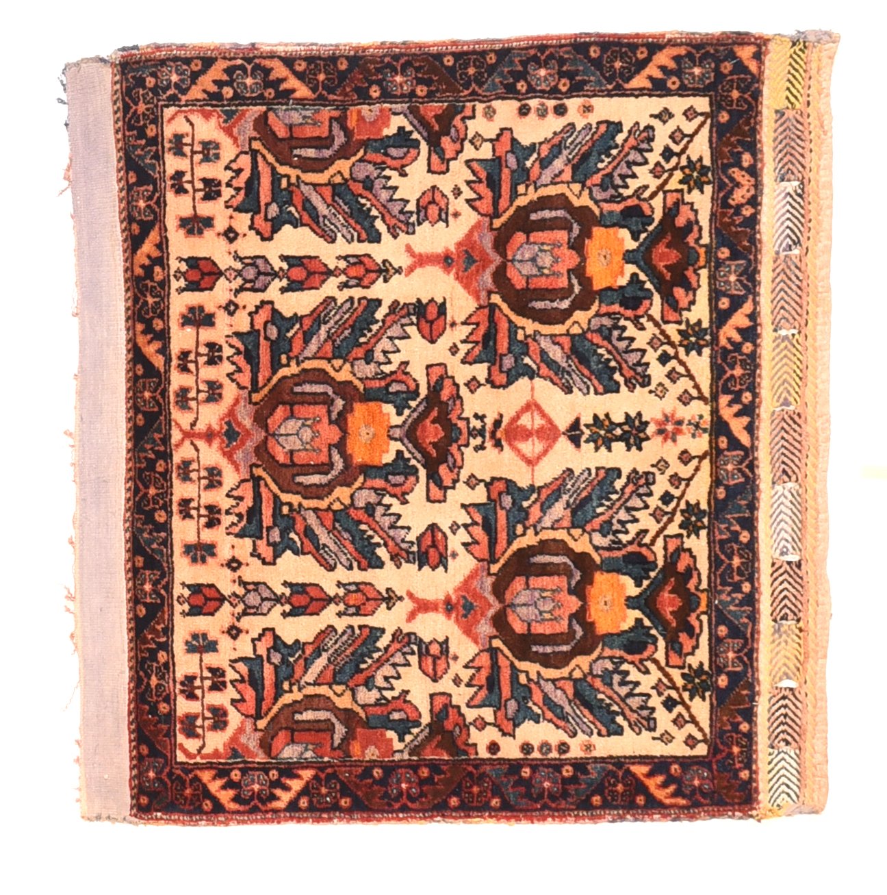 Antique Ivory Persian Afshar Area Rug