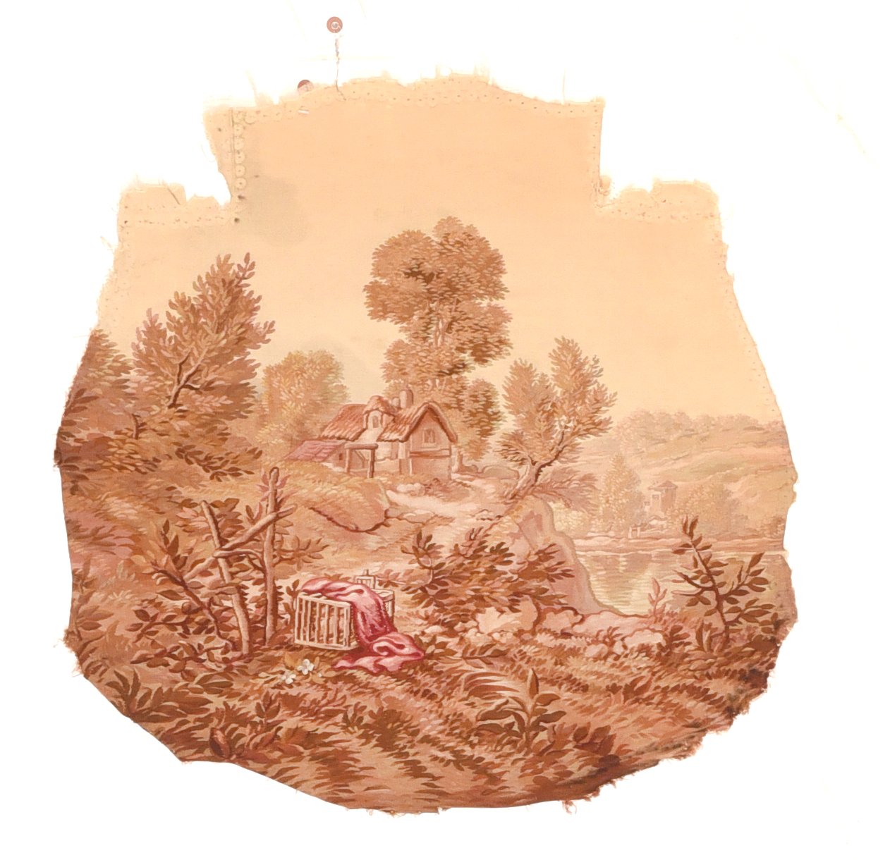 Antique Beige Aubusson-Beauvais French Tapestry Area Rug