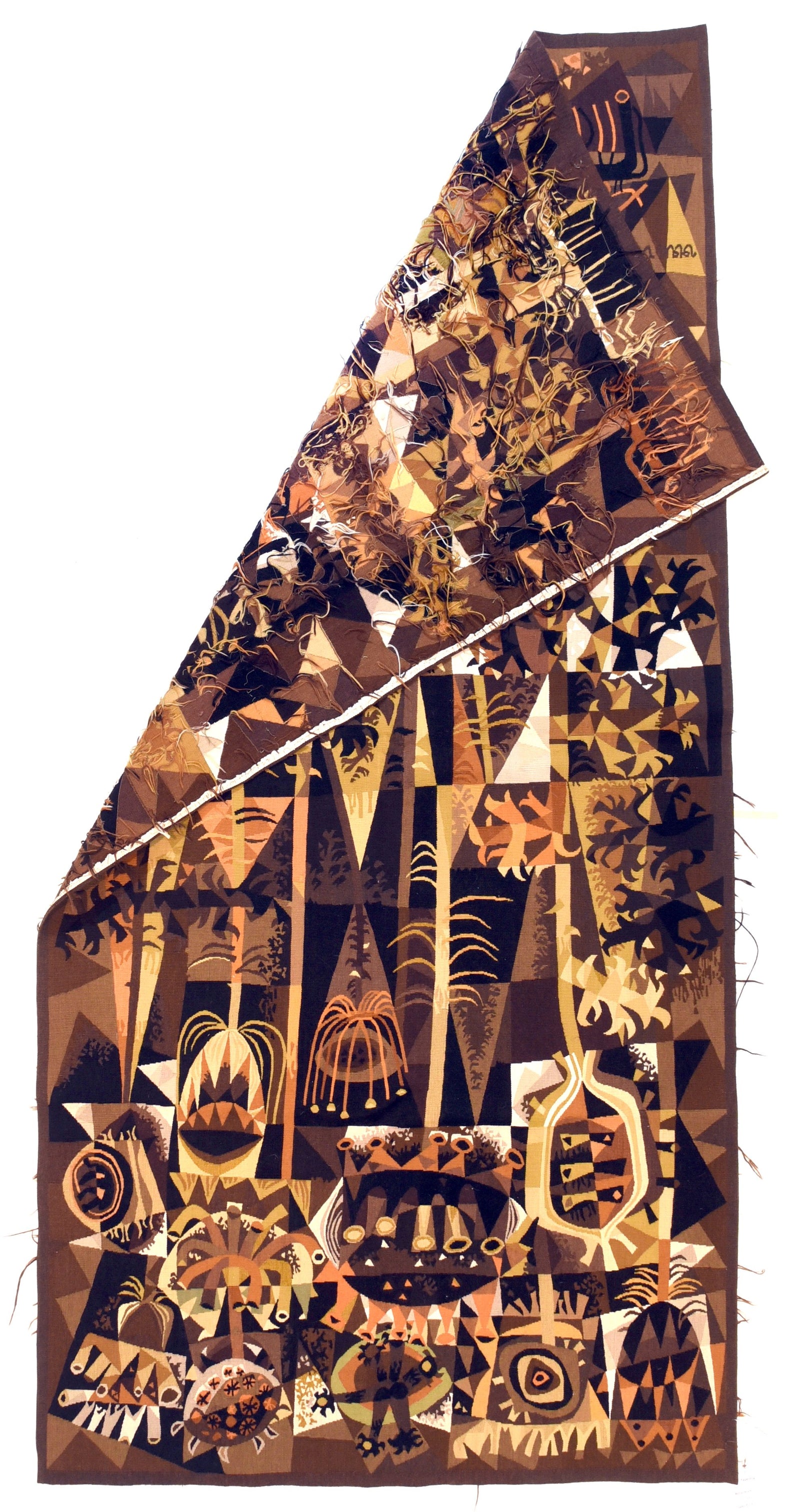 Vintage Contemprary French Tapestry Area Rug