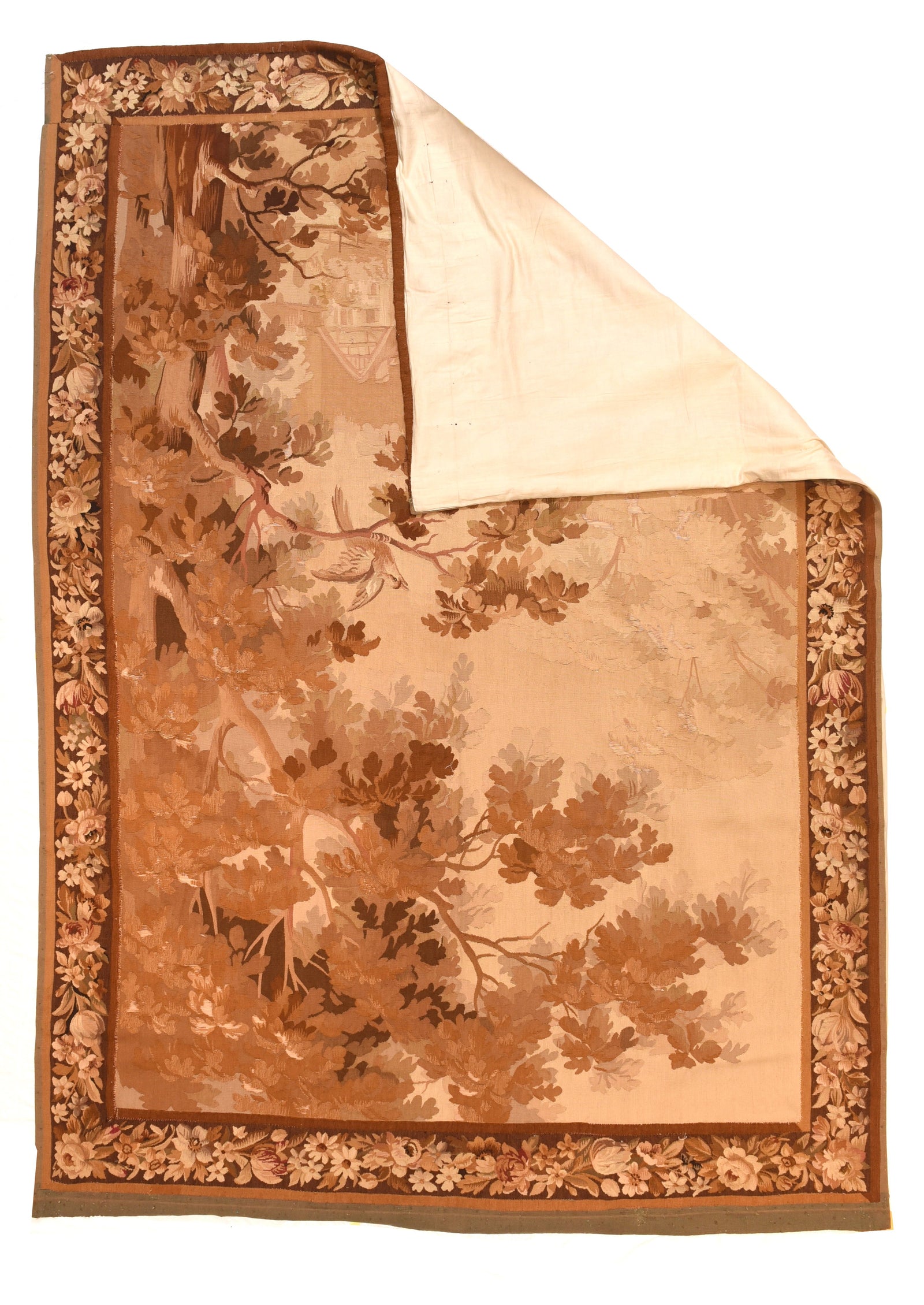 Antique Verdure French Tapestry Area Rug