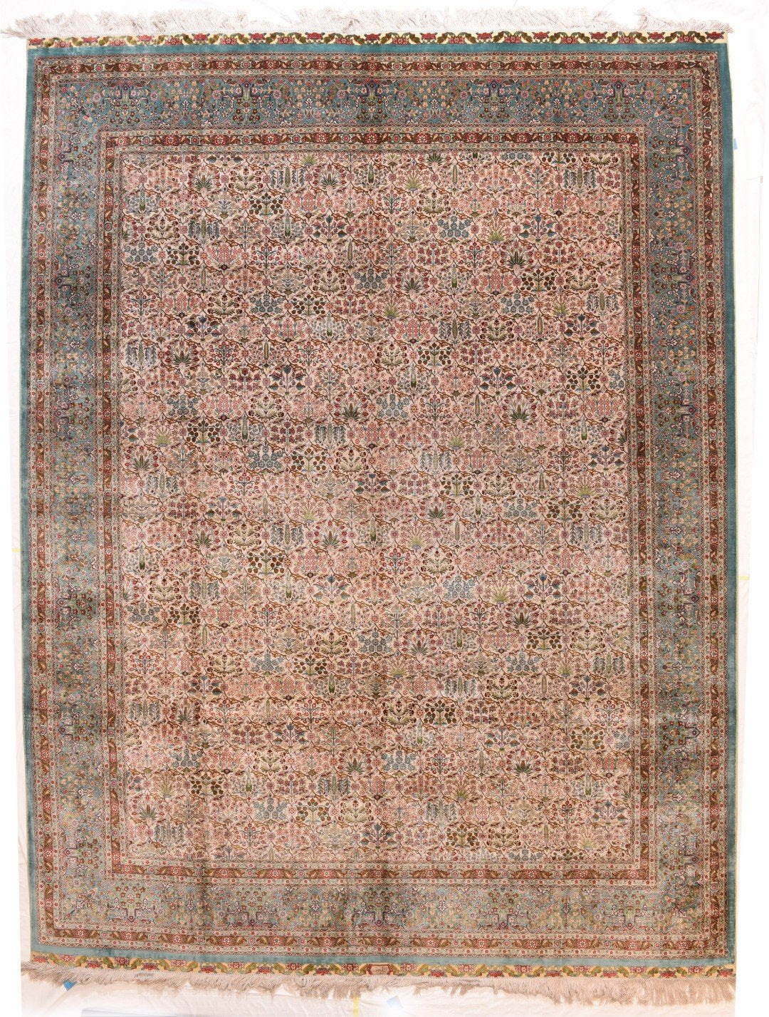 Vintage Green Turkish Herekeh Area Rug
