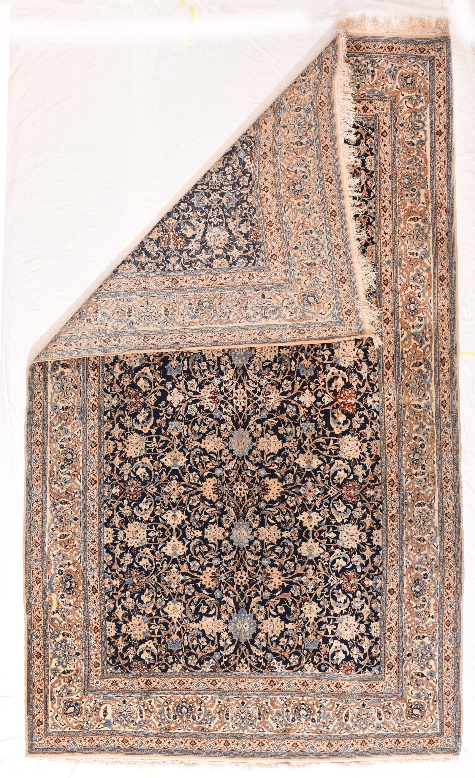 Antique Persian Nain Area Rug