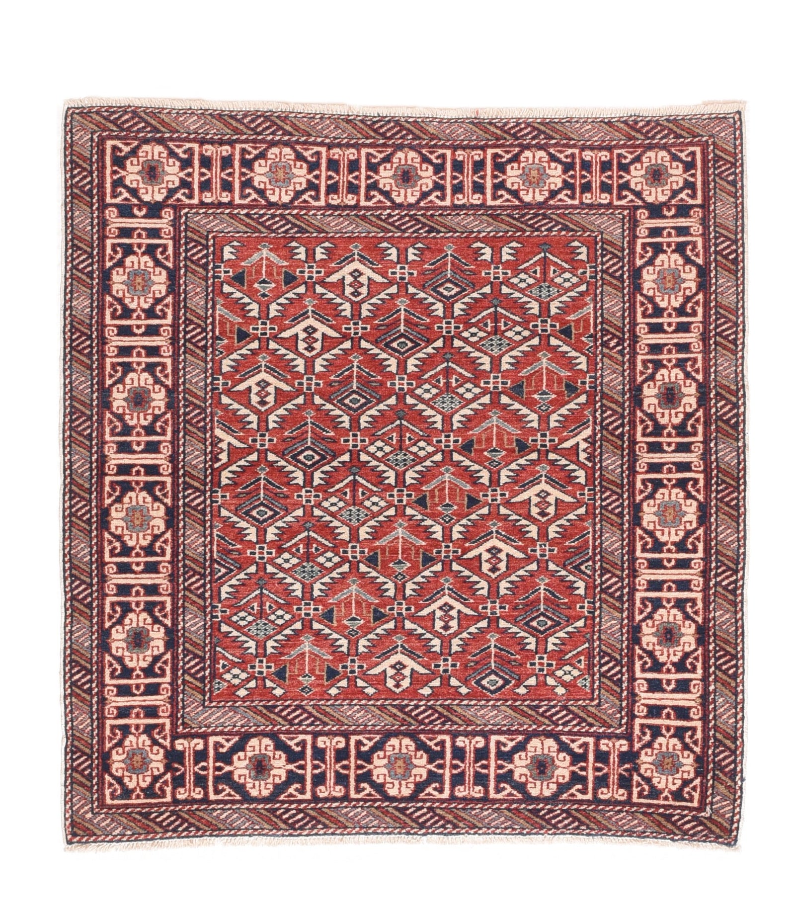 Antique Rust Shirvan Russian Area Rug