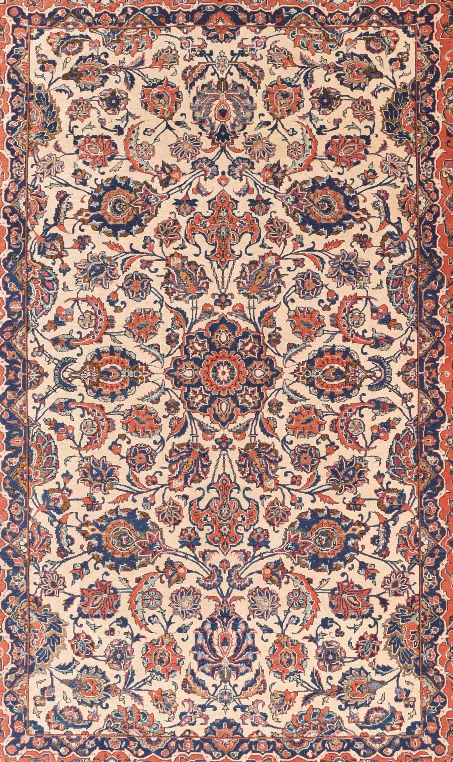 Antique Isfahan Persian Area Rug