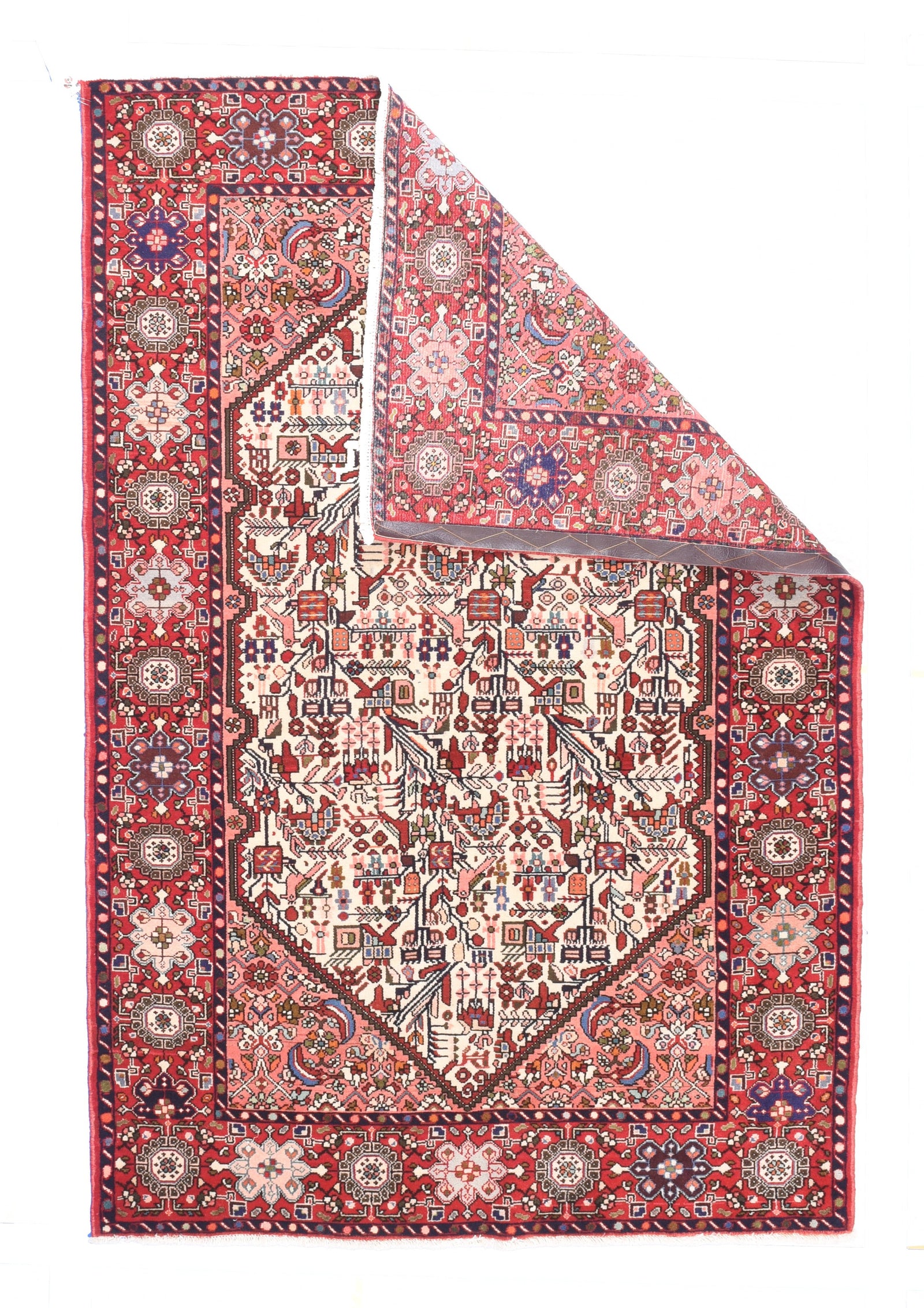 Semi Red Quashkai Persian Area Rug