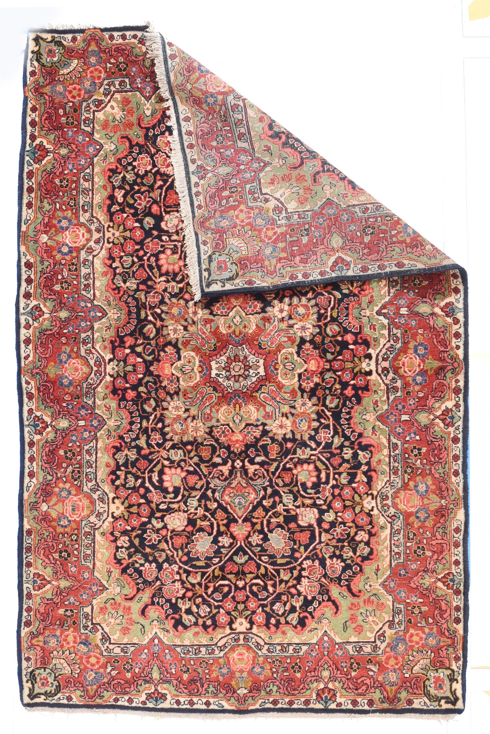 Semi Red Sarouk Persian Area Rug
