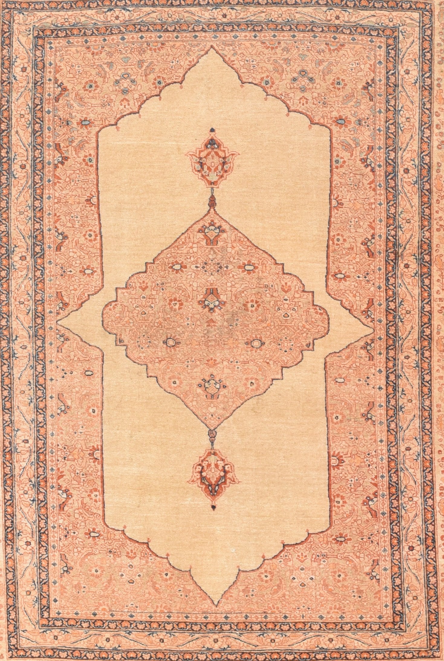 Antique Tabriz Haji Jalili Persian Area Rug