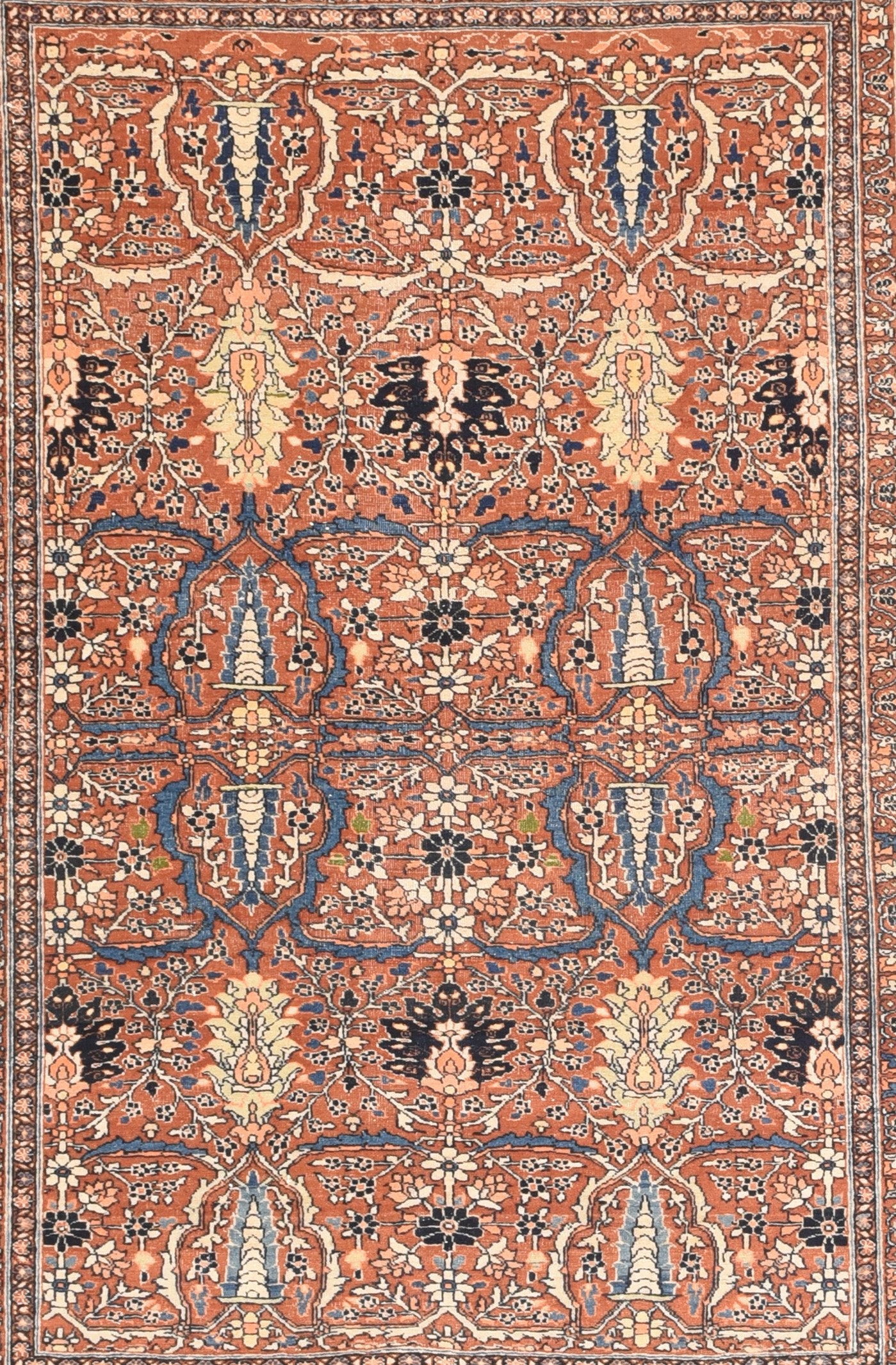 Antique Tabriz Haji Jalili Persian Area Rug