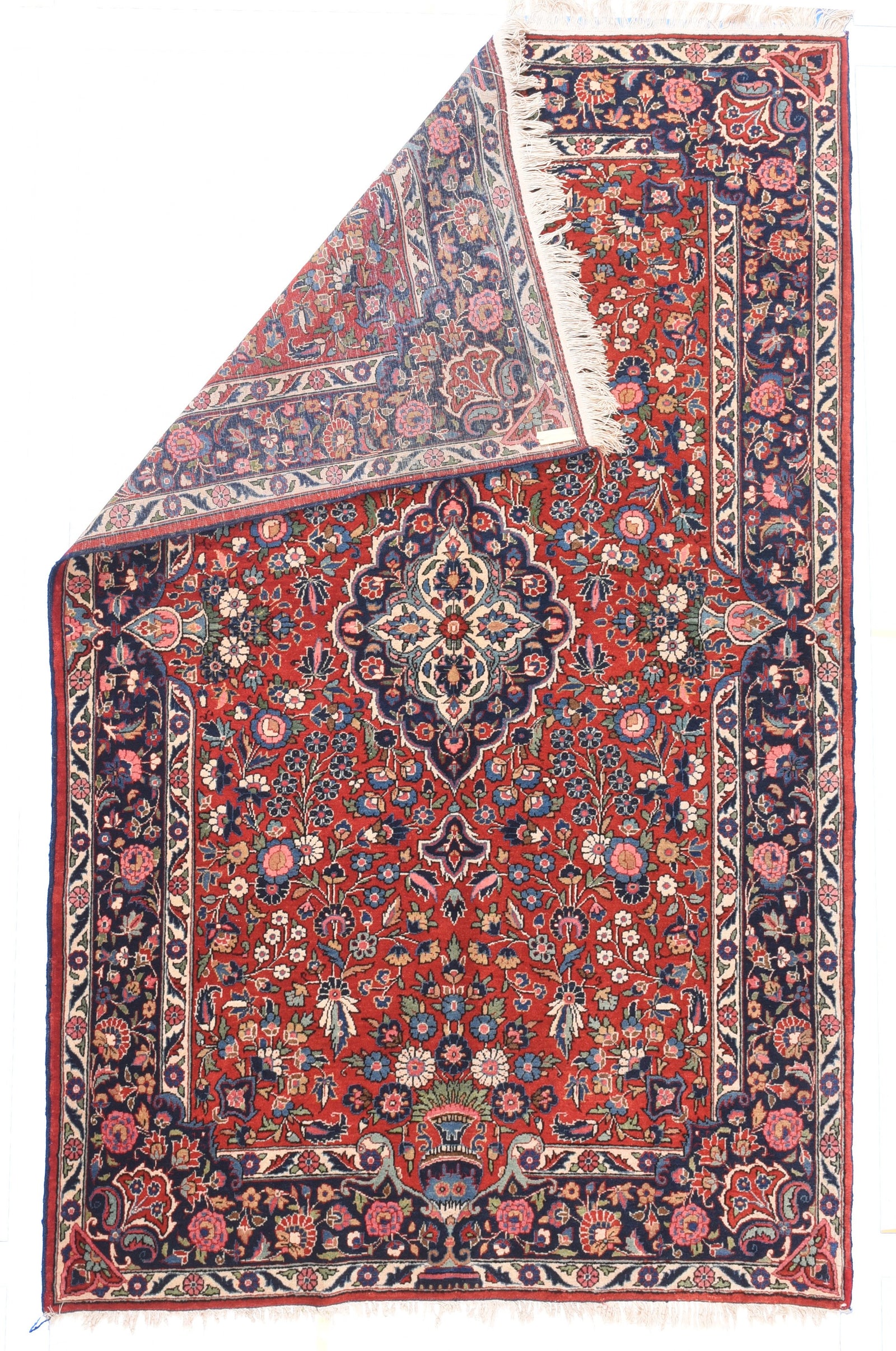 Antique Kashan Persian Area Rug