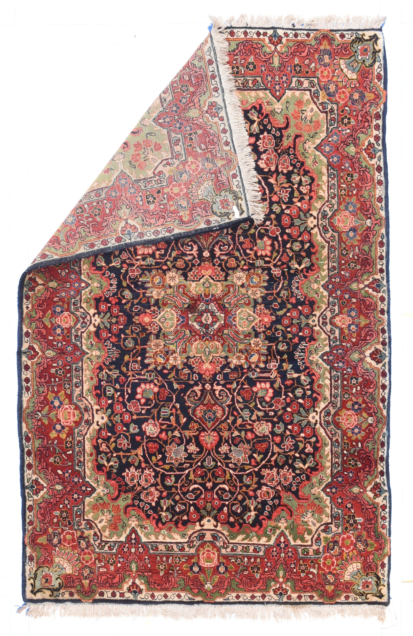 Semi Red Sarouk Persian Area Rug