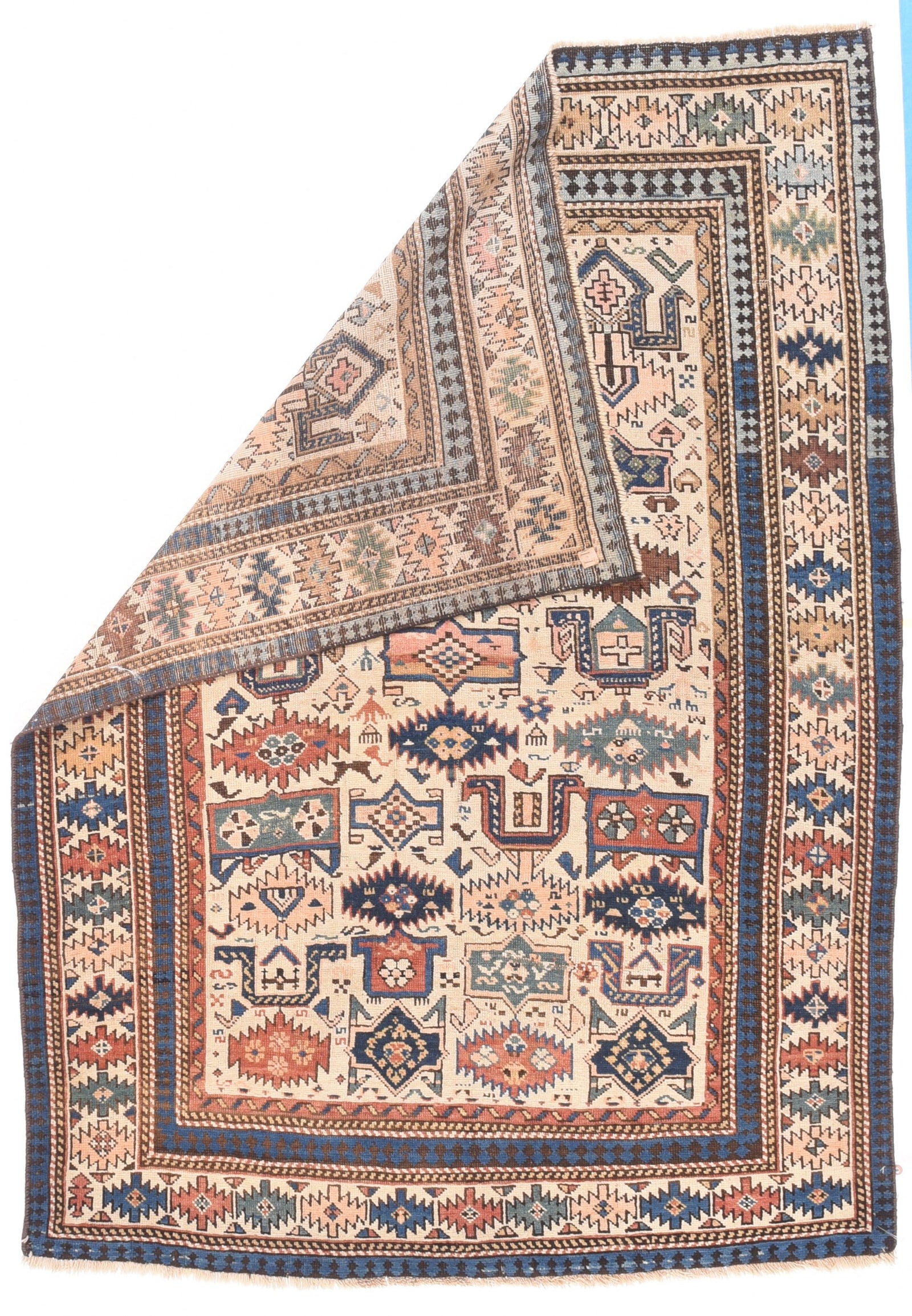 Antique Zeikor Russain Area Rug