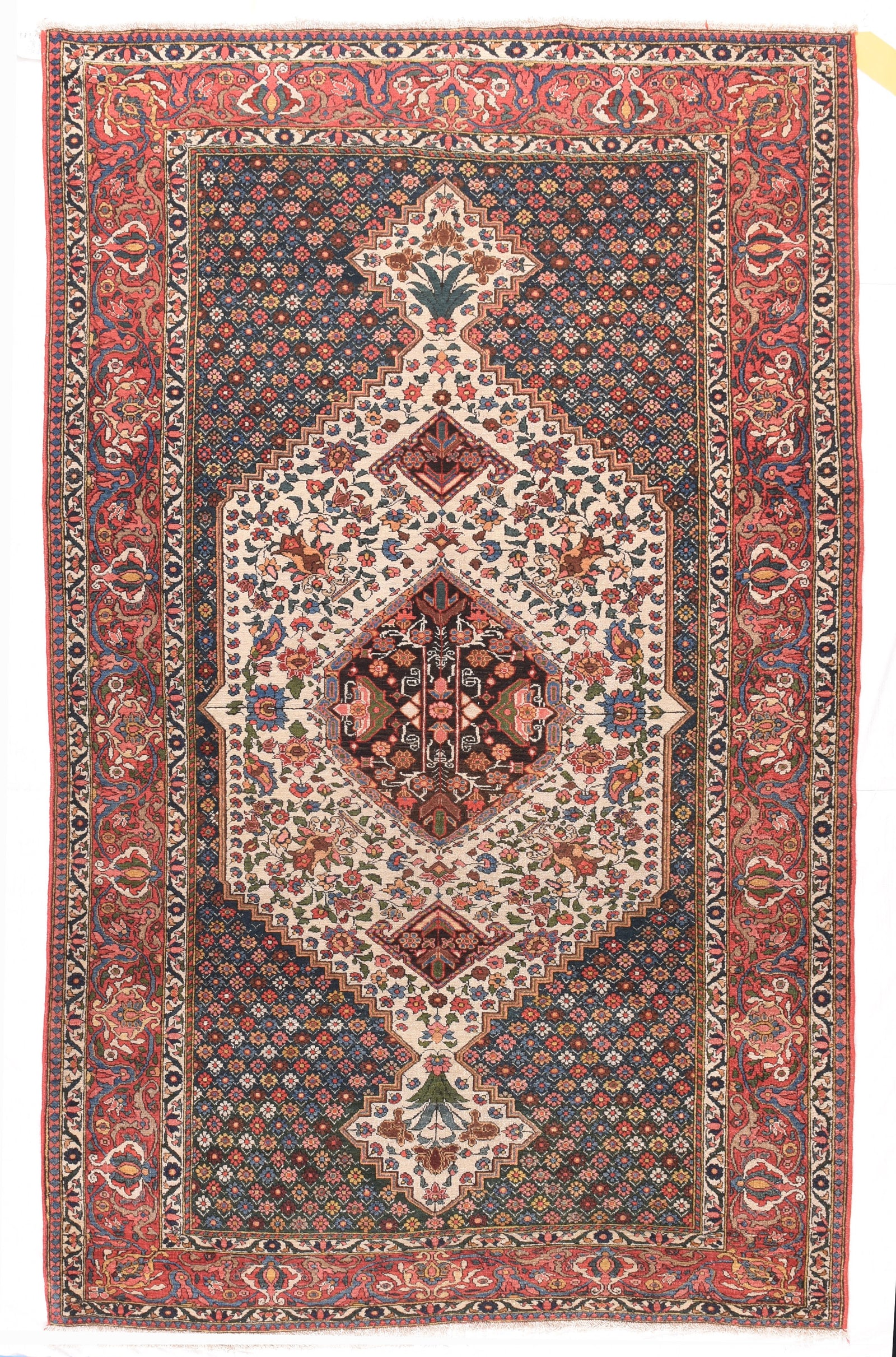Antique Red Bakhtiari Persian Area Rug