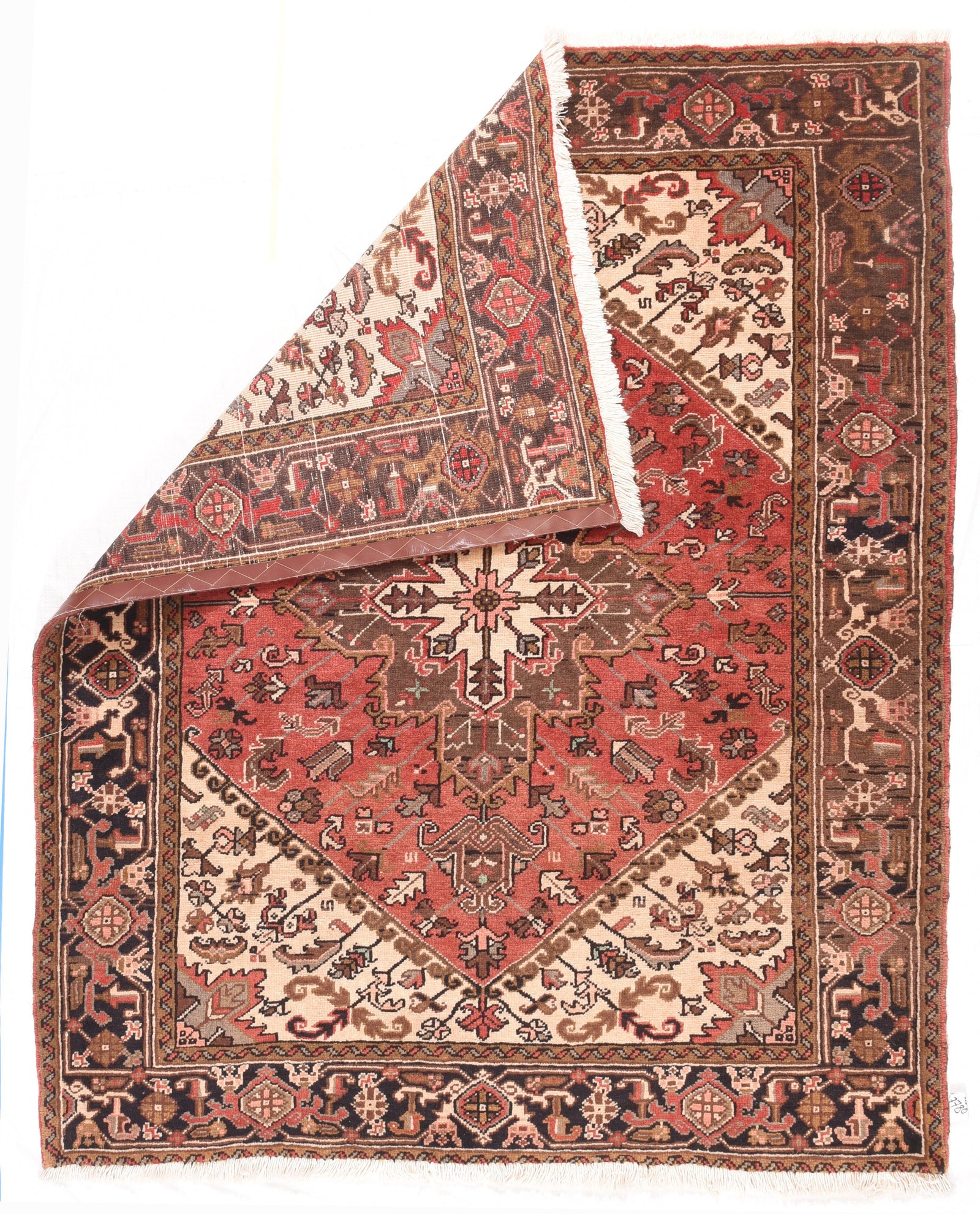 Semi Rust Heriz Persian Area Rug