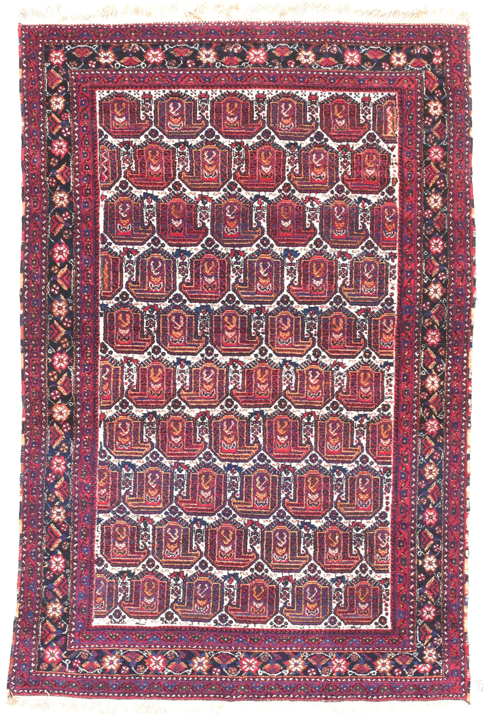 Antique Red Persian Afshar Area Rug