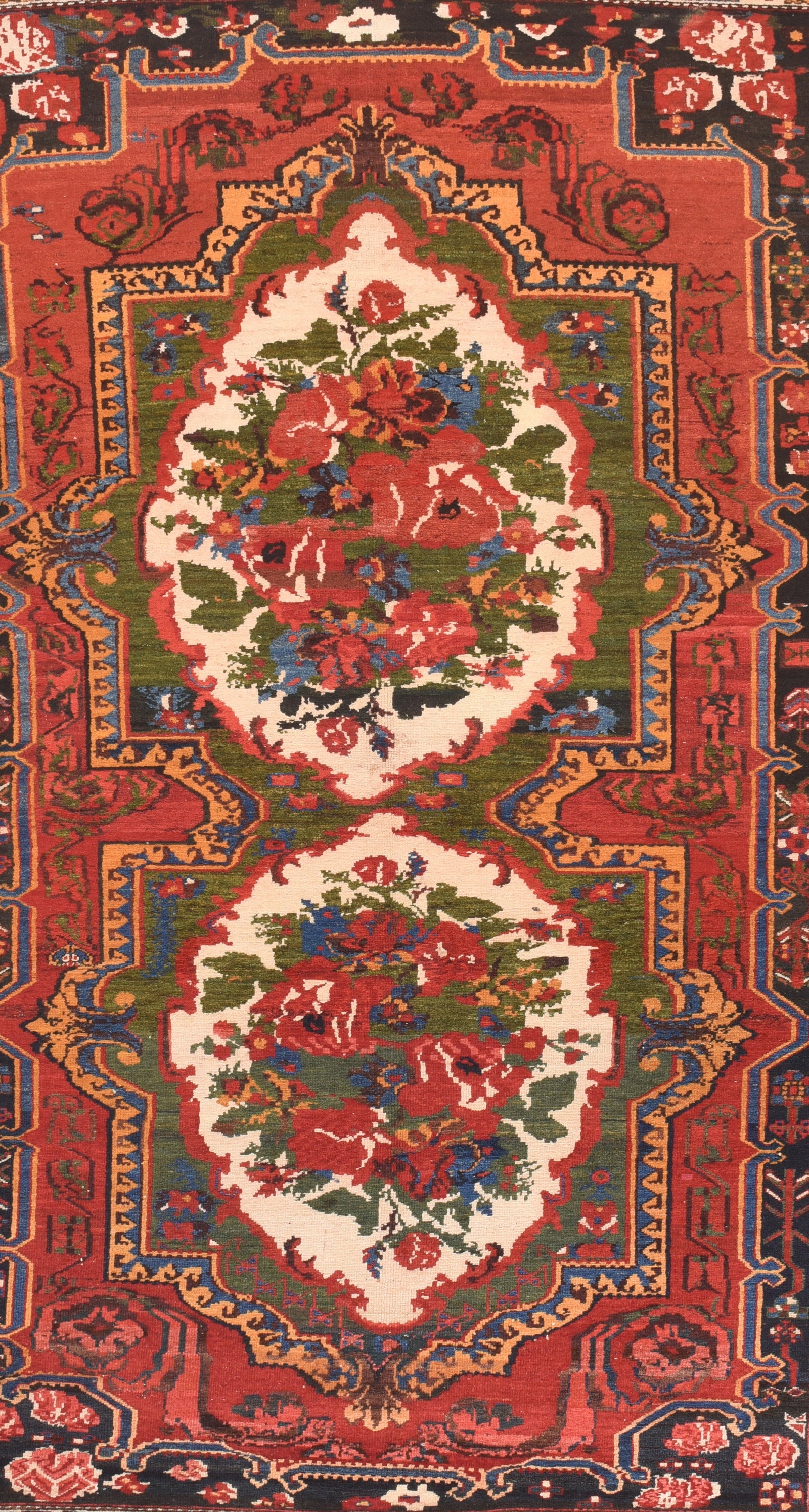 Antique Bakhtiari Persian Area Rug
