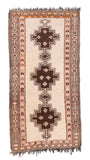 Semi Antique White Fine Persian Tribal Gabbeh Area Rug