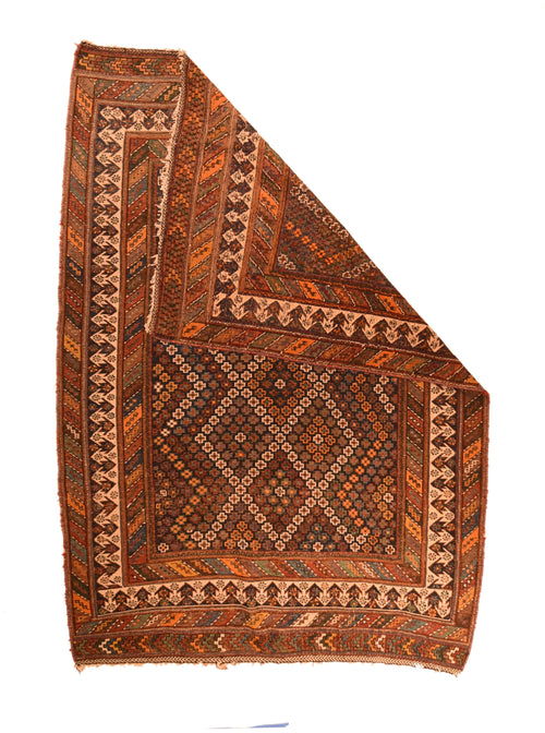 Antique Persian Tribal Soumak Flat Weave