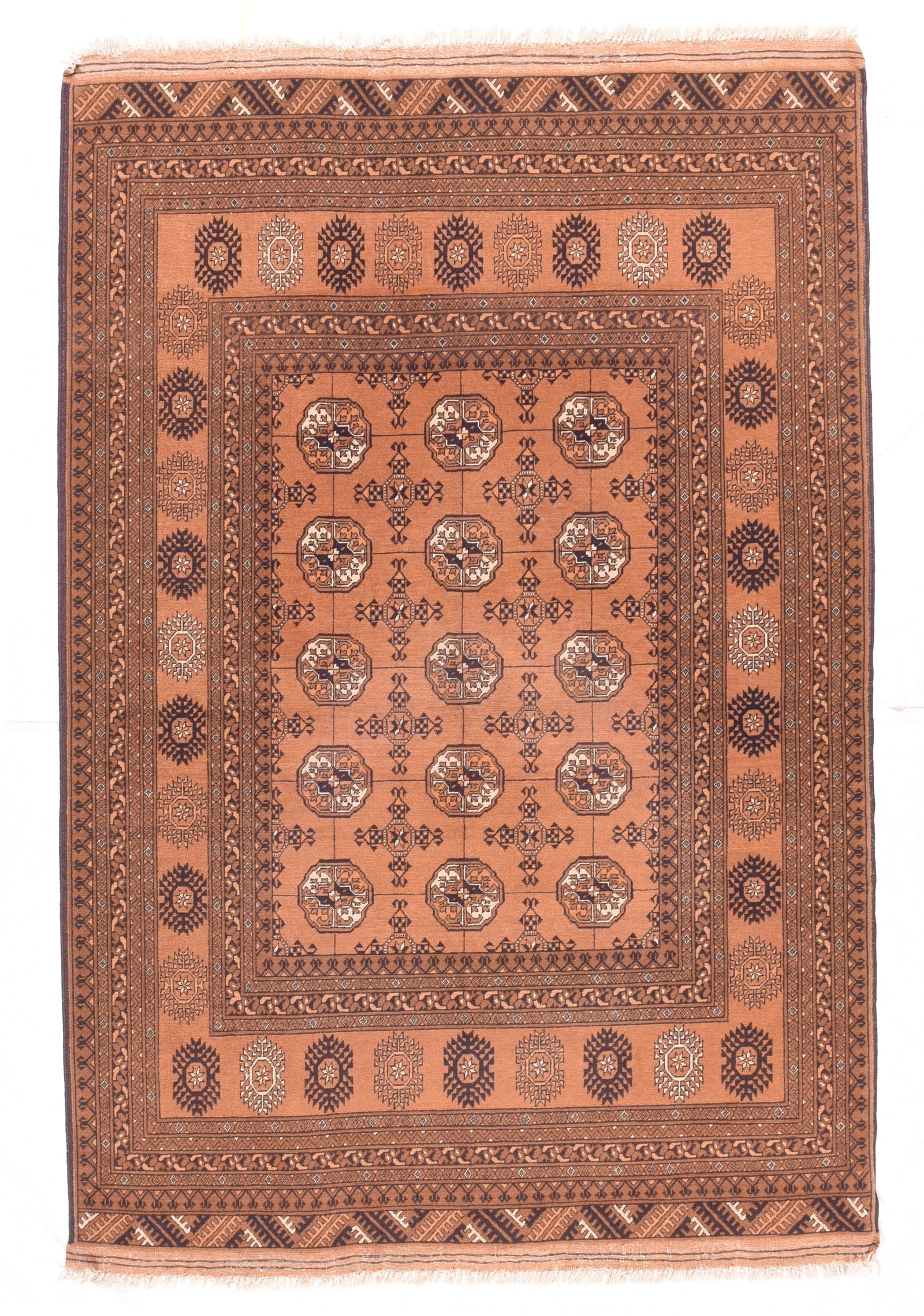 Semi Antique Red Bukhara Afghanestan Area Rug