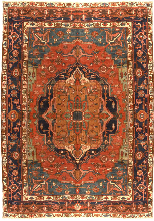 Antique Rust Persian Bakhshayesh Area Rug