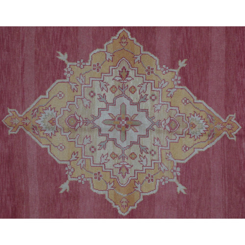 Turkish Oushak Design Hand Woven Wool Rug - 8' X 10'