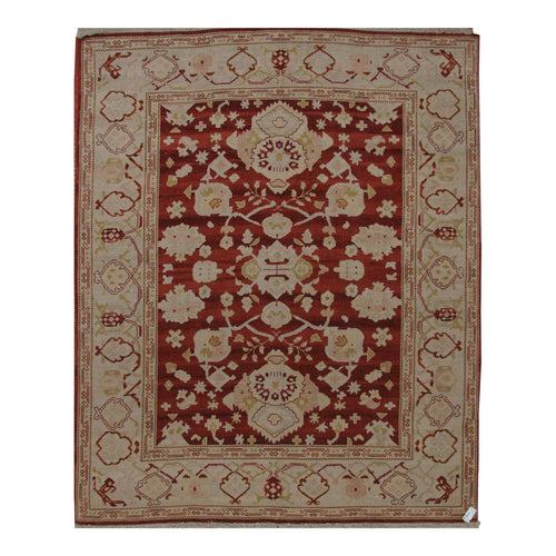 Turkish Oushak Design Hand Woven Wool Rug - 8' X 10'