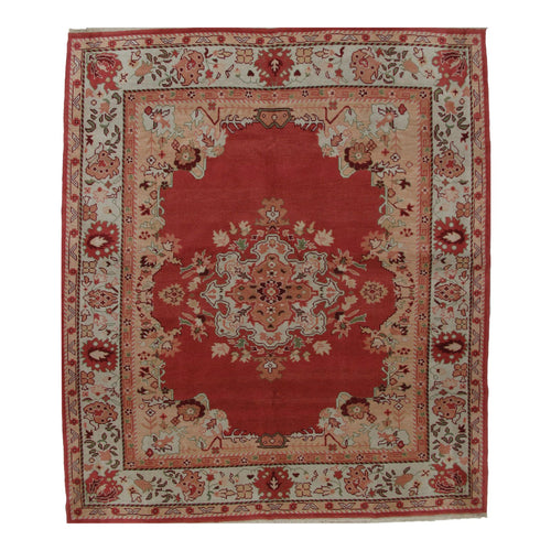 Turkish Oushak Design Hand Woven Wool Rug - 8' X 10'