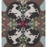 Soumak Design Hand Woven Wool Rug - 6' X 9'