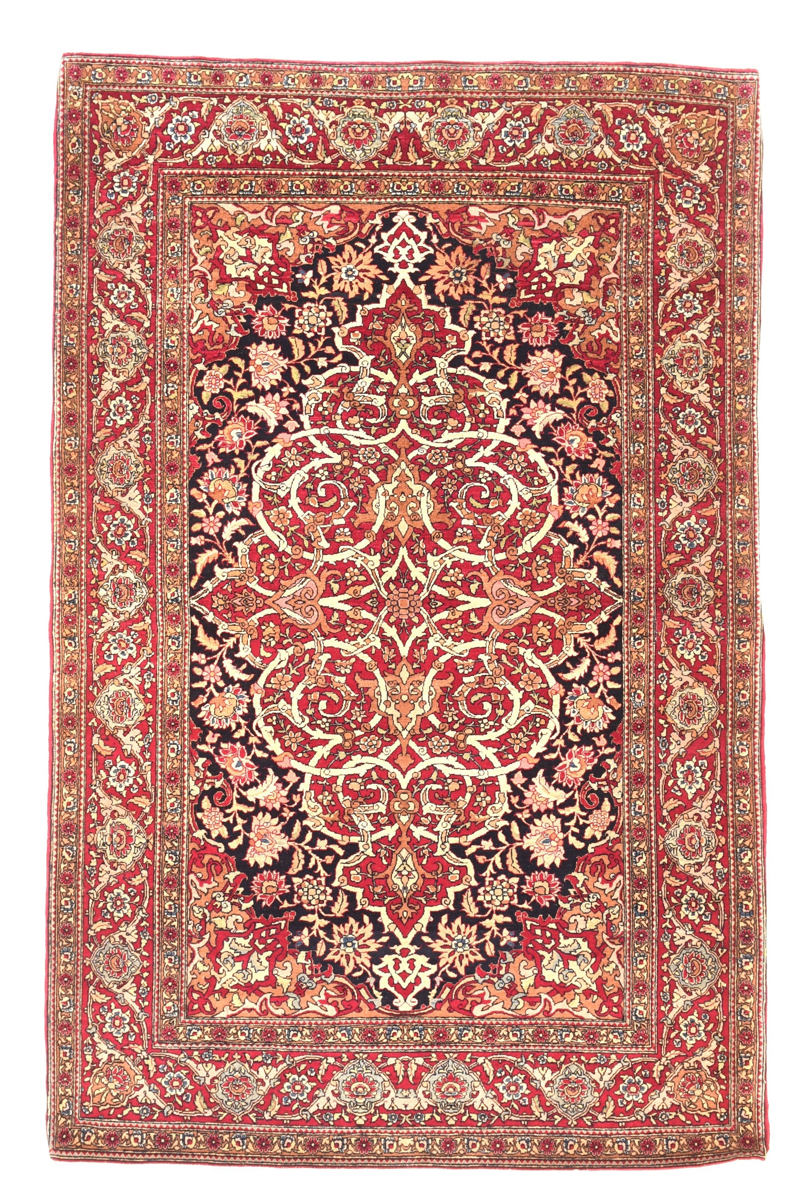 Antique Red Tehran Persian Area Rug