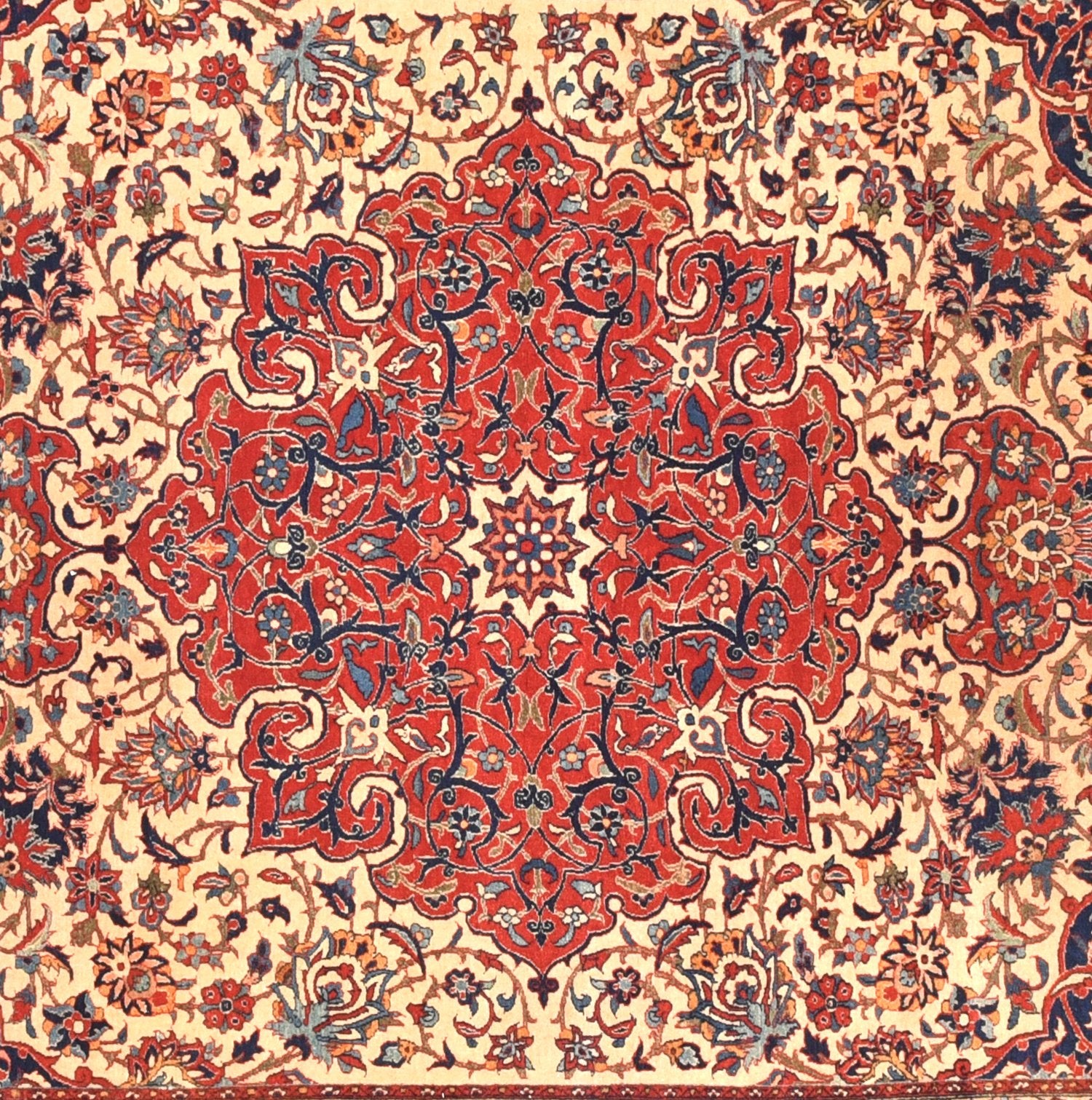 Antique Isfahan Persian Rug