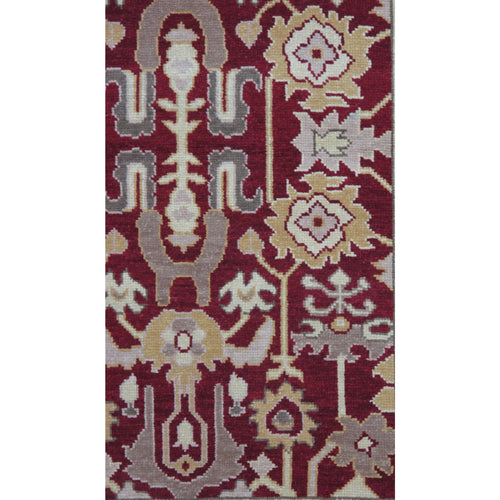 Turkish Oushak Design Hand Woven Wool Rug - 6' X 9'