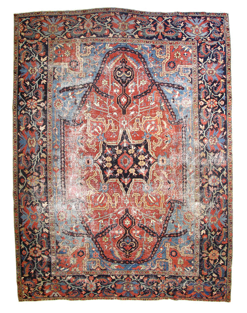 Fine Untouched Antique Heriz Serapi Persian