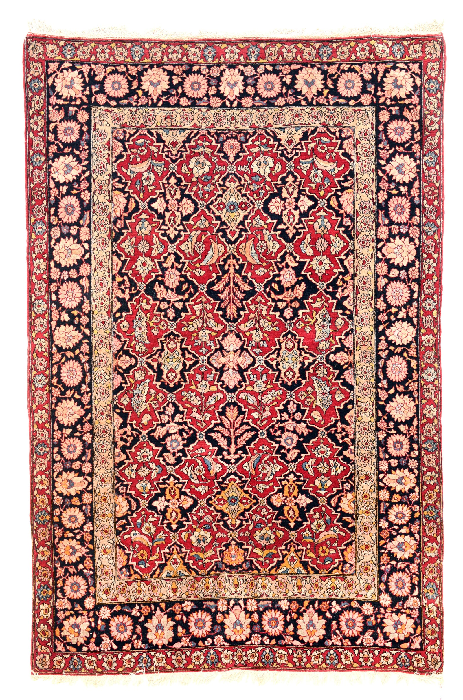 Antique Red overall pattern Isfahan Persian Area Rug