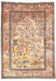 Antique Ivory Isfahan Persian Area Rug