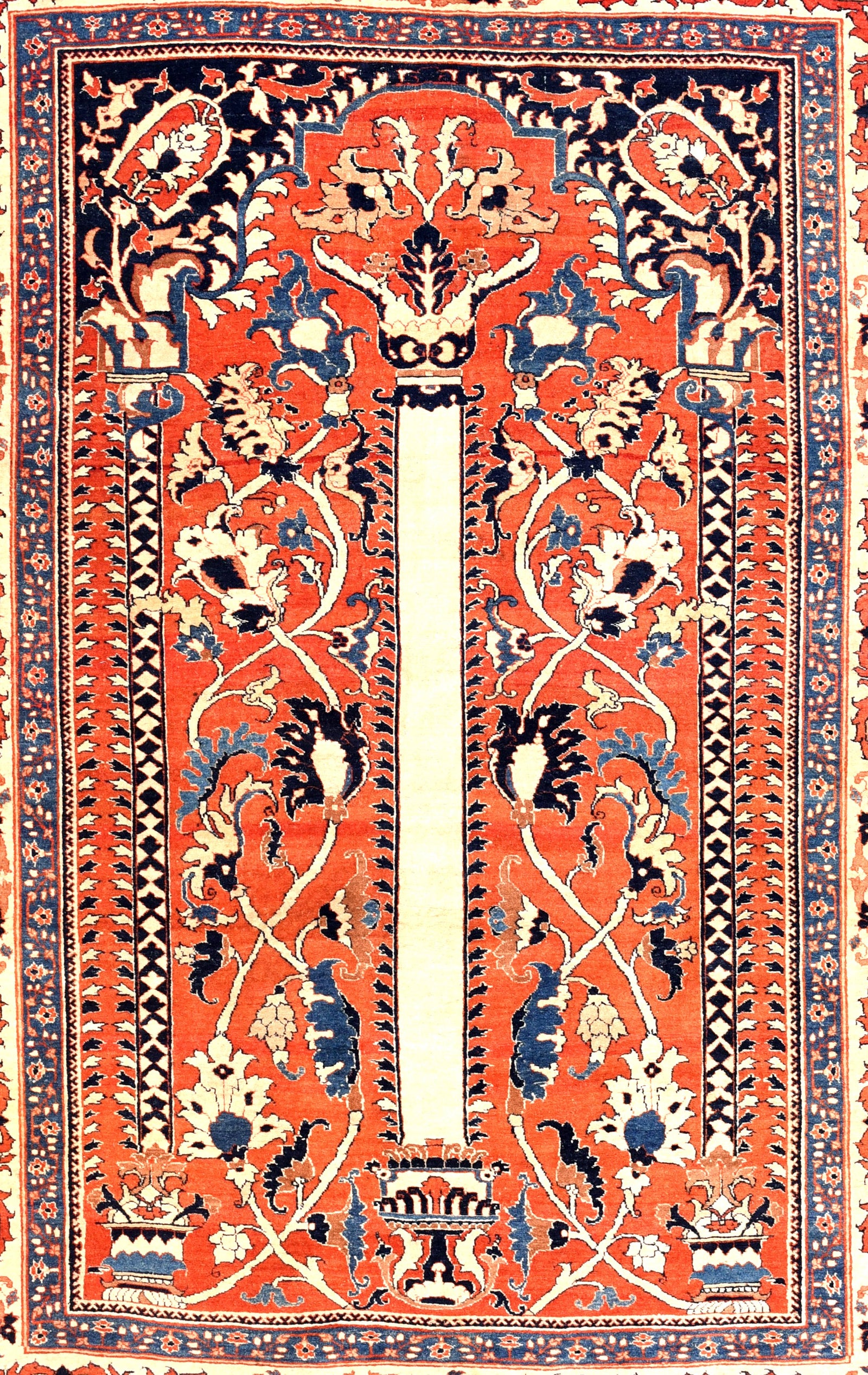 Antique Tabriz Haji Jalili Persian Area Rug