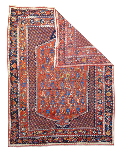 Extremely Fine and Rare Antique Persian Afshar Tribal Rug