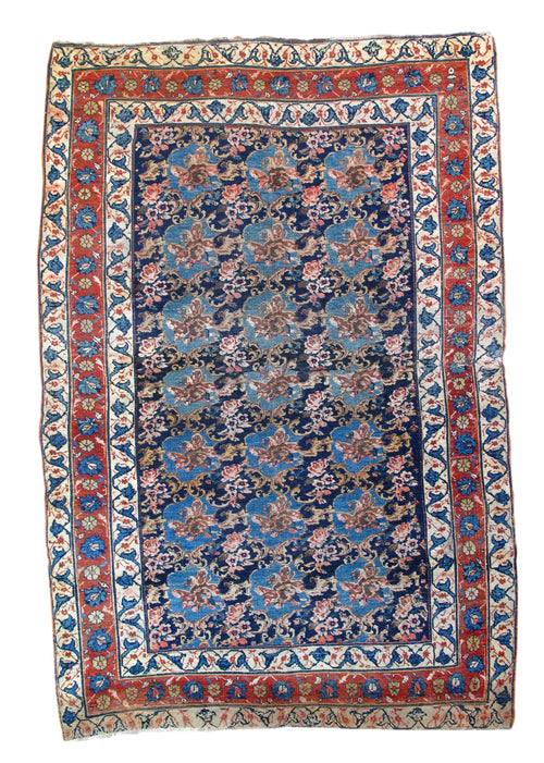 Extremely Fine Antique Persian Bidjar (rug has been professionally resized)