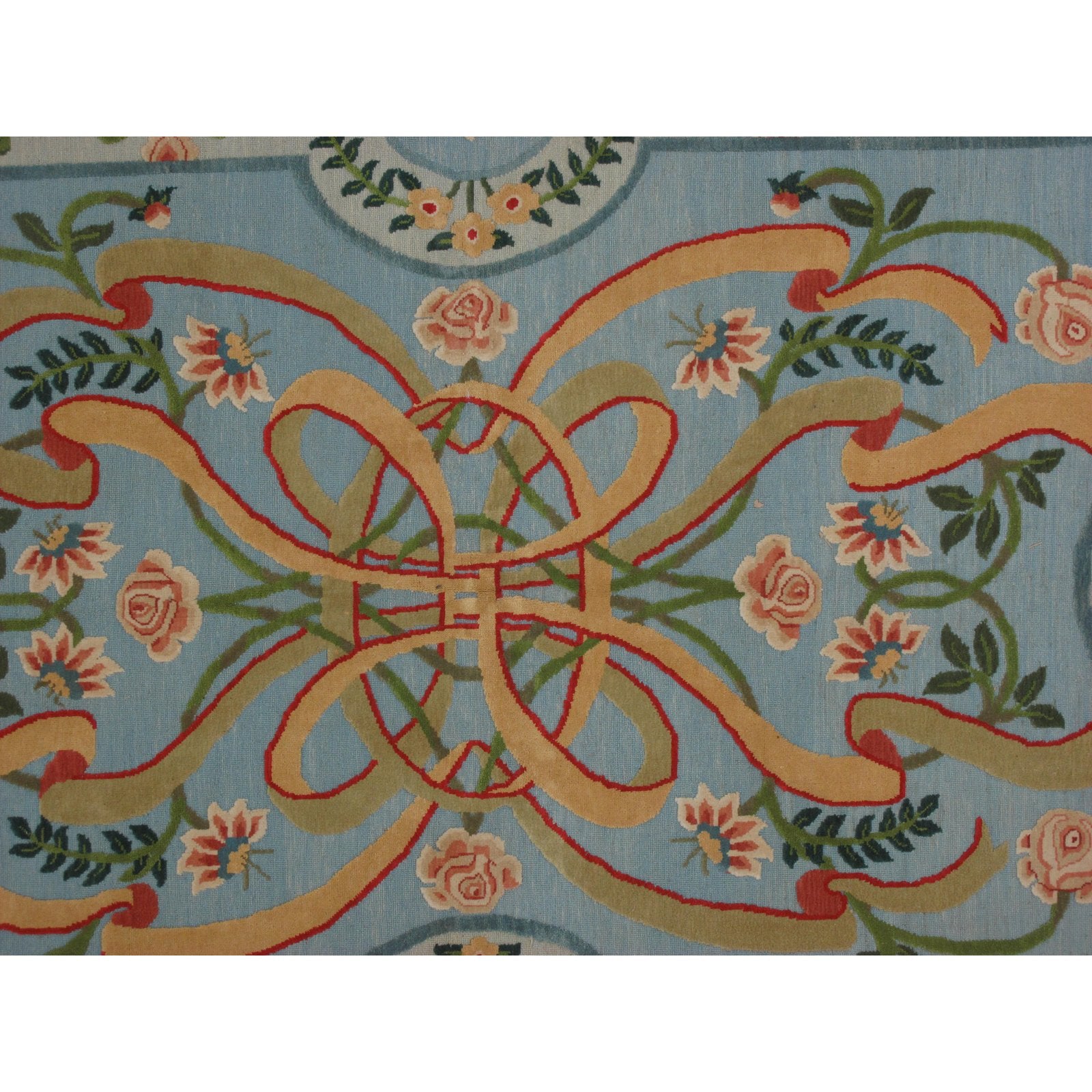 Soumak Design Hand Woven Wool Rug - 6' X 9'