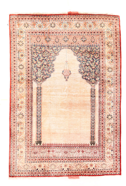 Antique Red Tabriz Persian Area Rug