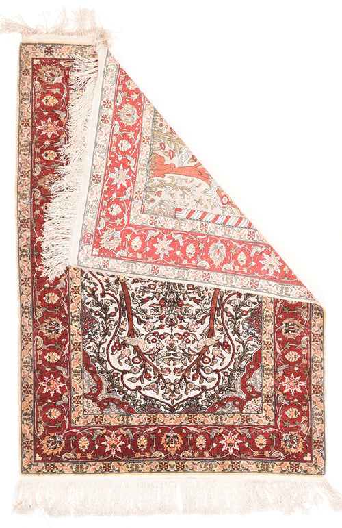 Antique Silk Hereke Turkish Rug