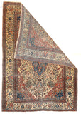 Antique Mohtasham Kashan Persian Area Rug