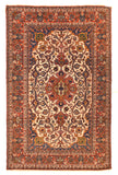 Antique Ivory field Persian Isfahan Area Rug