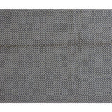 Soumak Design Hand Woven Gay Wool Rug - 6' X 9'