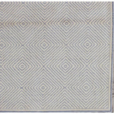 Soumak Design Hand Woven Gay Wool Rug - 6' X 9'