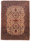 Antique Ivory field Persian Isfahan Area Rug