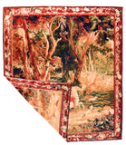 Vintage Belgian Pictorial Tapestry Area Rug