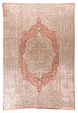 Antique Ivory Tabriz Haji Jalili Persian Area Rug