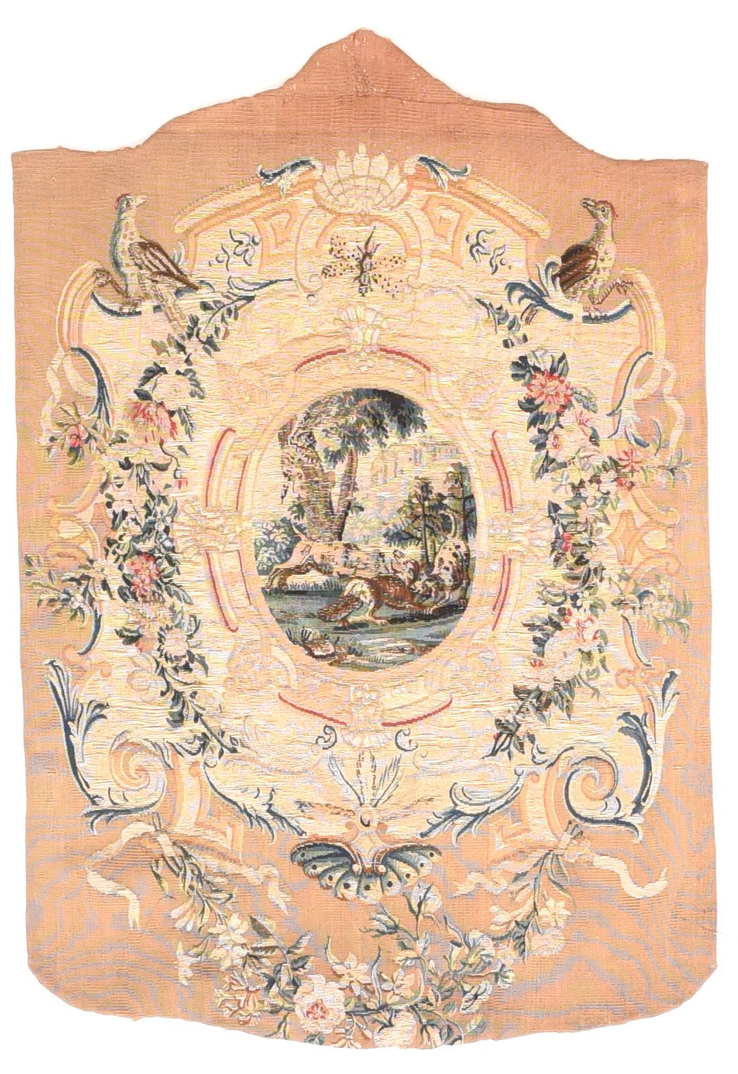 Antique Beige French Tapestry Area Rug